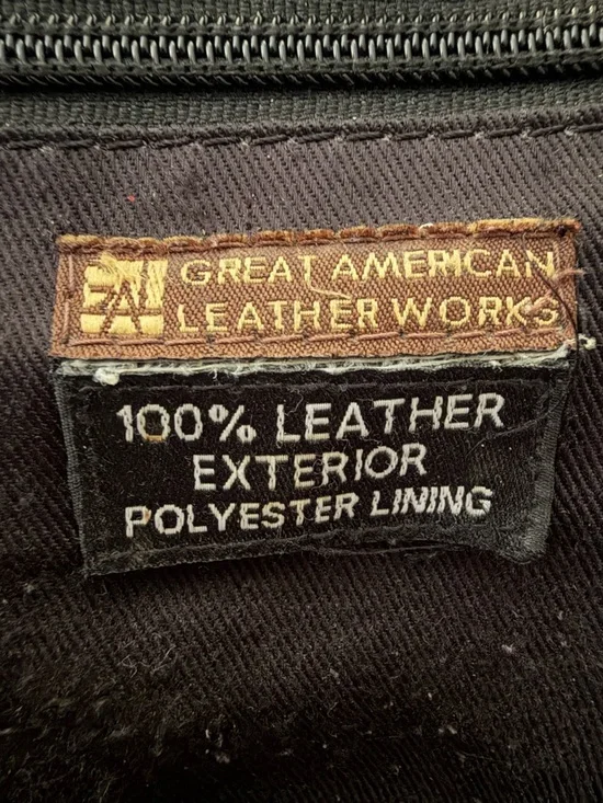 GREAT AMERICAN Leather Works- Black Leather Western Crossbody Purse Bag- EUC - Picture 4 of 6